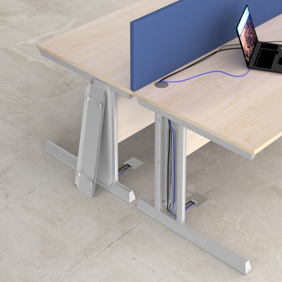 Vivo Cable Managed Wave Office Desk